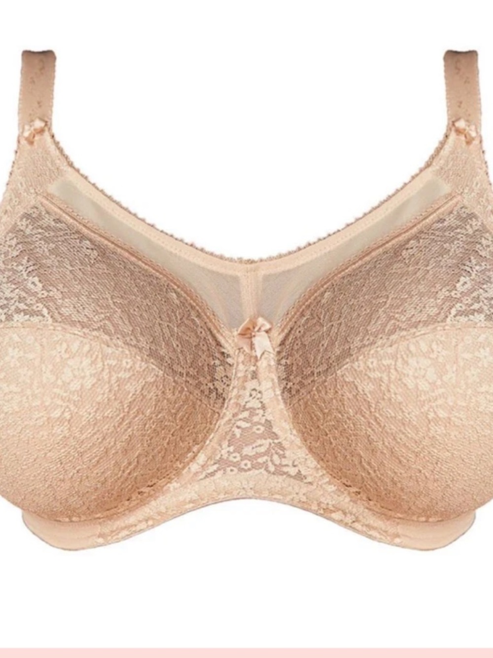 NWT Goddess Adelaide Lace Full-Coverage Bra in White, sz. 44M